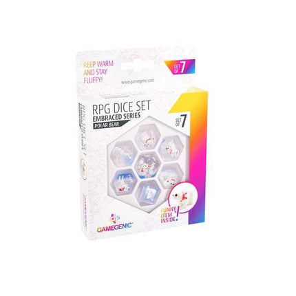 Gamegenic Embraced Series - Polar Bear - RPG Dice Set (7pcs) Multicolor